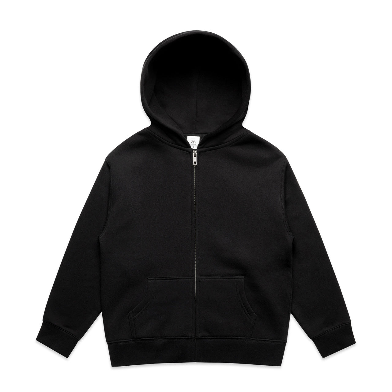 YOUTH RELAX ZIP HOOD BLACK SIZE 8