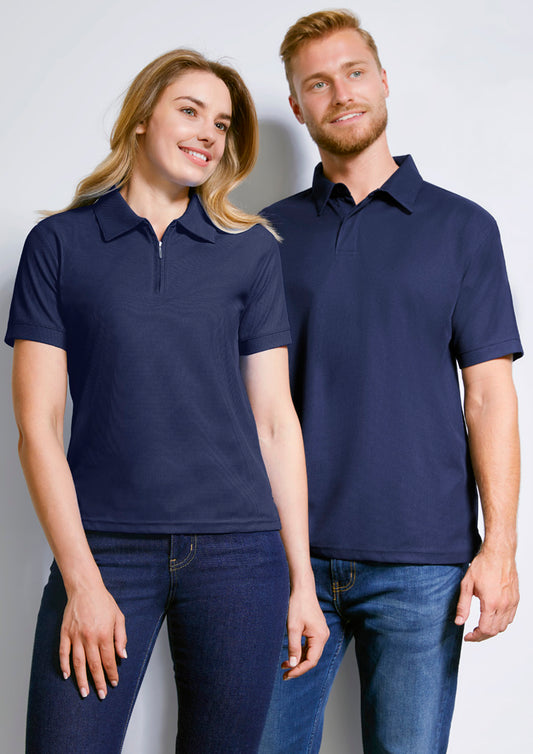Womens Micro Waffle Short Sleeve Polo