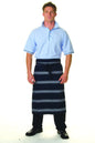 Blue & White Stripe 3/4 Apron - No Pocket