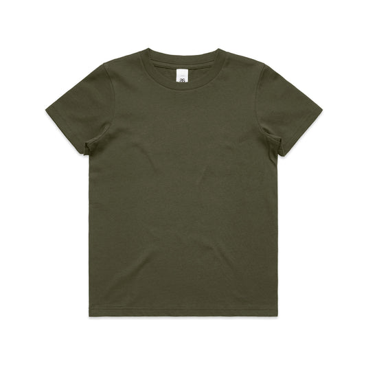 YOUTH STAPLE TEE ARMY SIZE 8