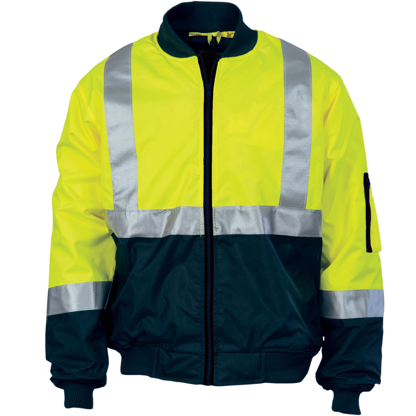 HIVIS 2 TONE BOMBER JACKET WITH CSR R/TAPE
