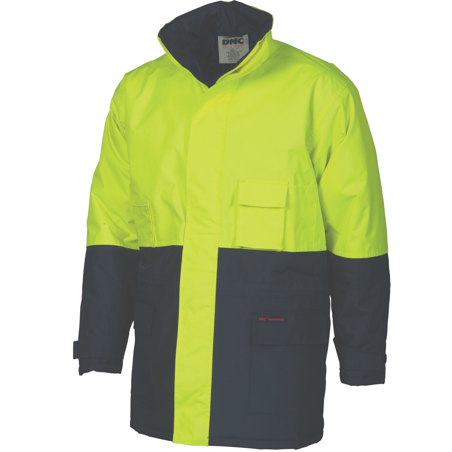 PVC HiVis Long Quited Jacket