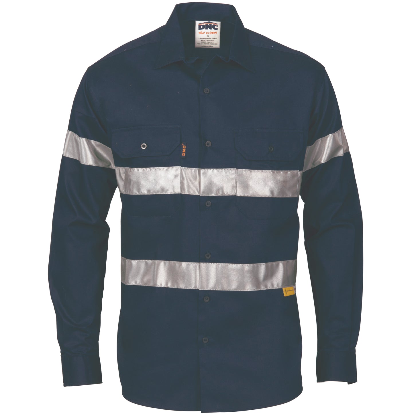 HiVis Cool-Breeze Cotton Shirt with 3M 8910 R/Tape - Long sleeve