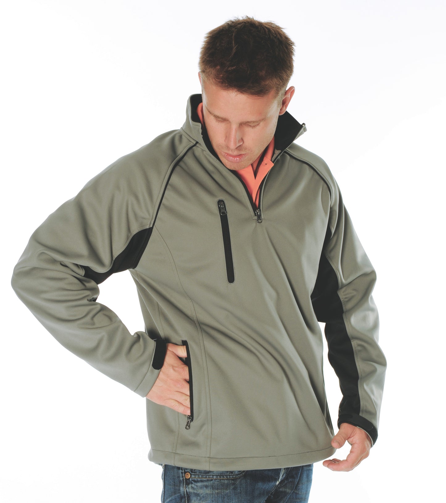 1/2 Zip Soft Shell Cntrst Jakt