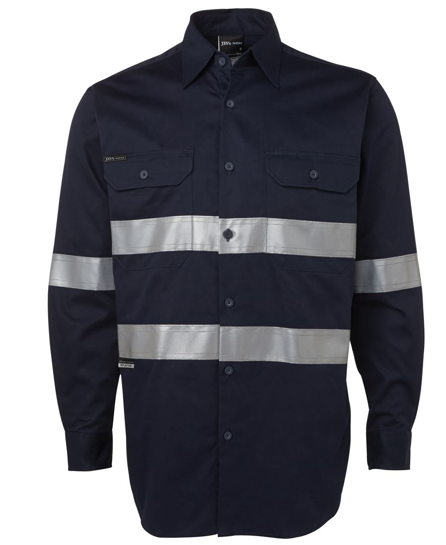 JB's L/S 190G WORK SHIRT WITH REFLECTIVE TAPE