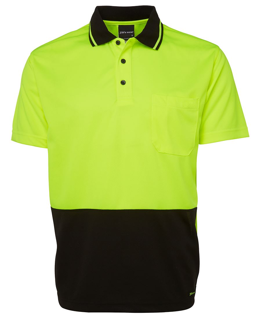 JB's HV 4602.1 NON CUFF TRAD POLO - Lime/White