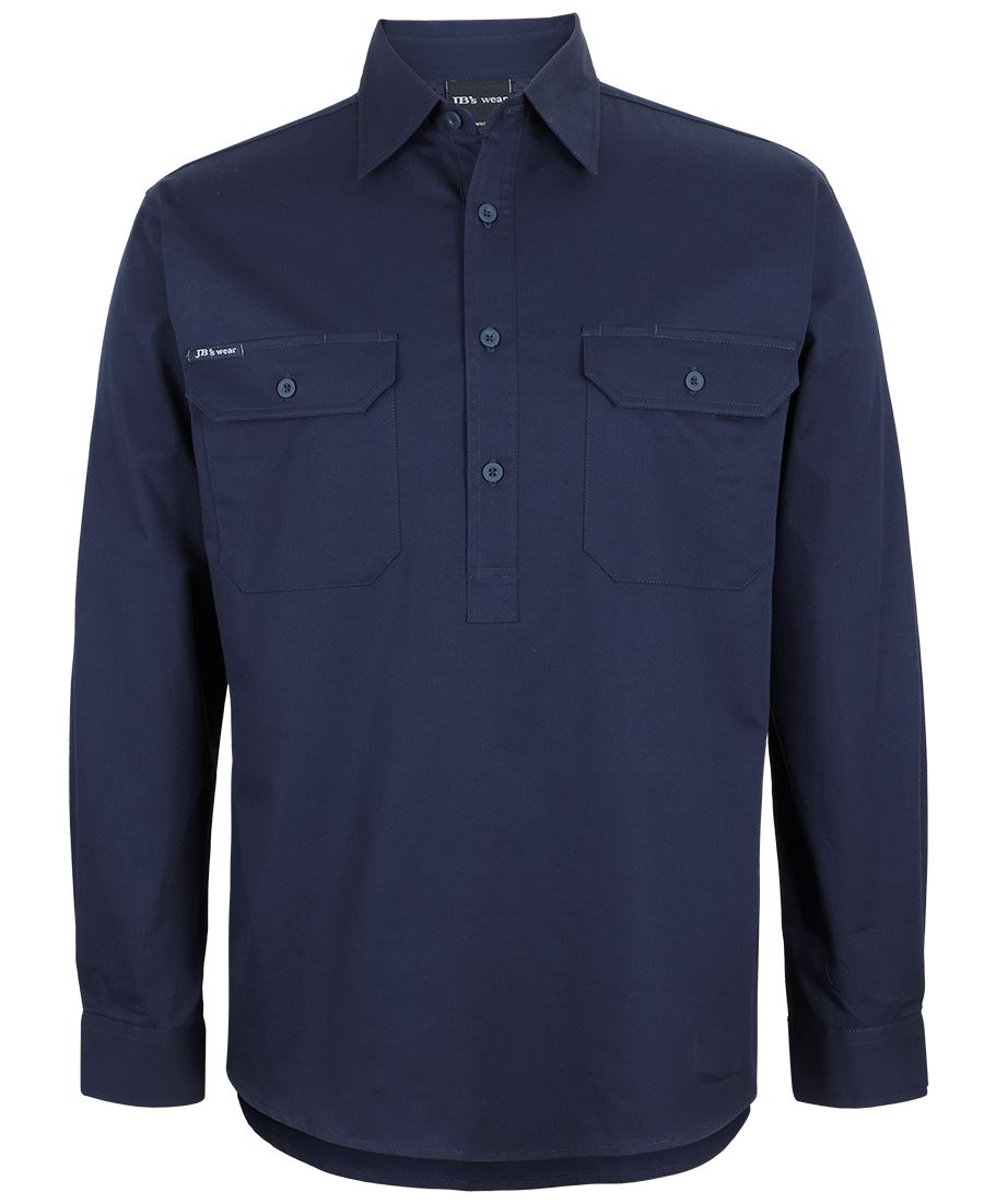 JB's CLOSE FRONT L/S 150G WORK SHIRT