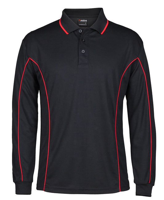 PODIUM L/S PIPING POLO