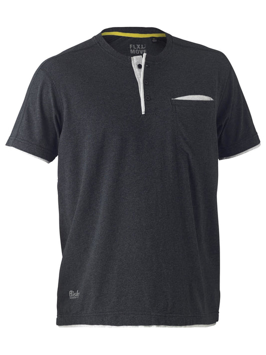 Flx & Move™ Cotton Henley Tee