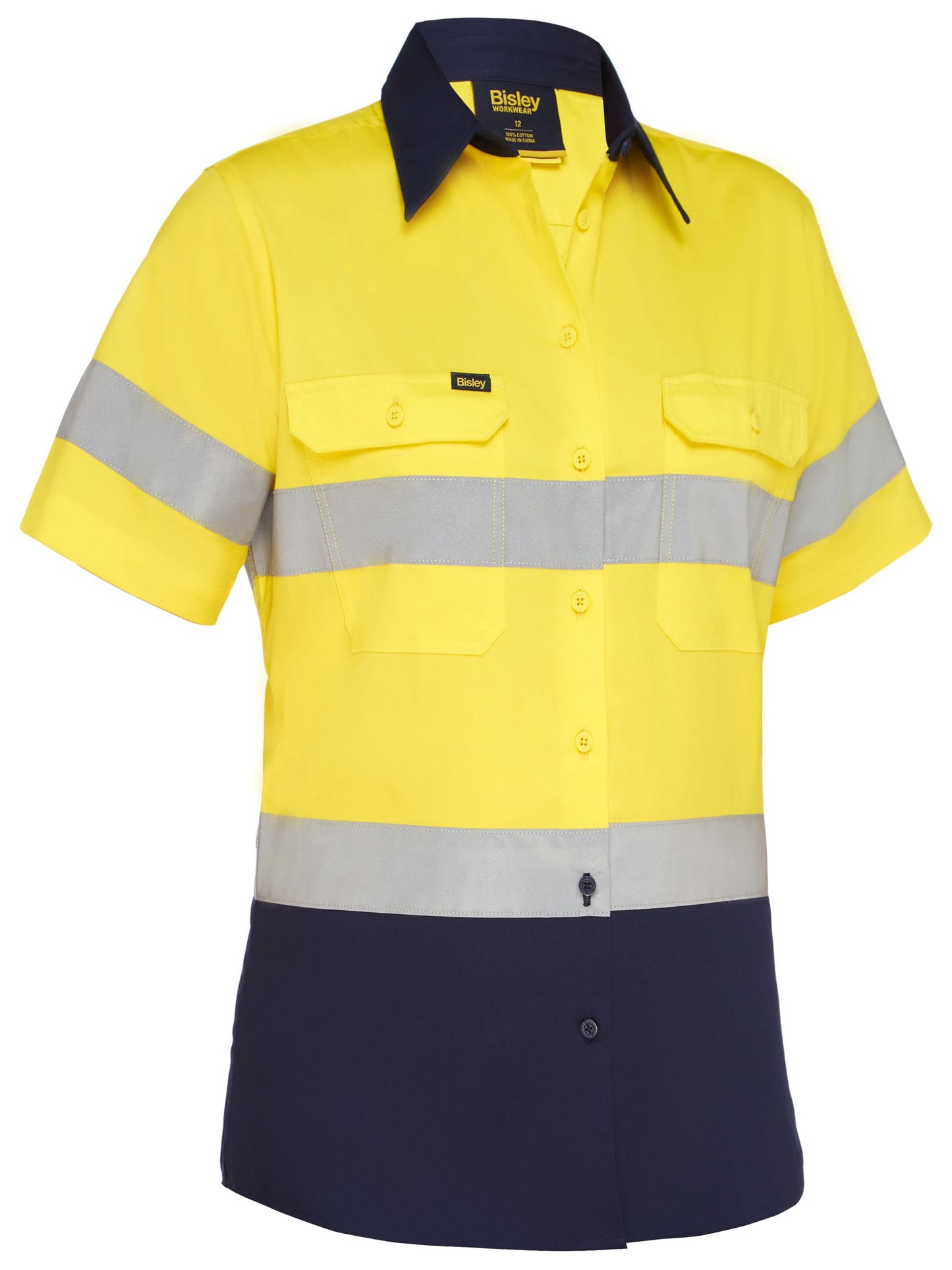 Women's Taped Hi Vis Cool Lightweight Drill Shirt