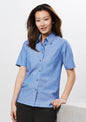 Womens Chambray Short Sleeve Shirt